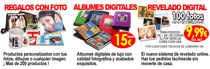 Foto regalos, revelado digital